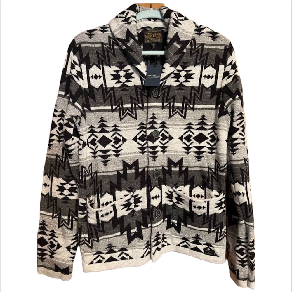 Lucky Brand Mens Cardigan sweater - Picture 1 of 7